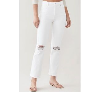 Rolla's Original High Rise Straight Jeans in Layla White Size 25